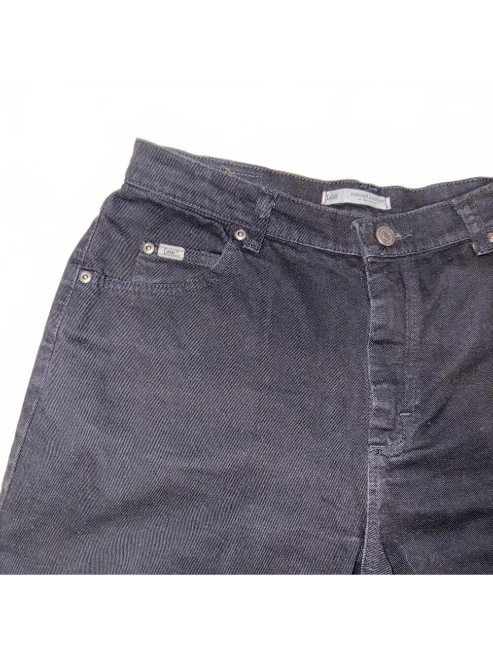 Lee Relaxed Bootcut Dark Black Denim Jeans Woman’s Size 12 Long Casual Pants - Picture 6 of 9